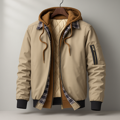 Men's Insulated Winter Shell Jacket – Water-Resistant Hood 1
