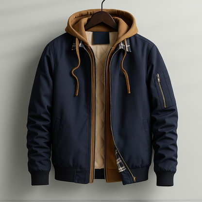 Men's Insulated Winter Shell Jacket – Water-Resistant Hood 2