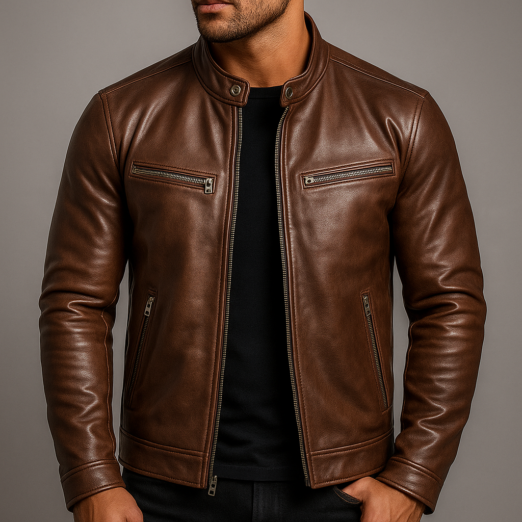 Vintage Genuine Leather Jacket for Men — Classic Style 3