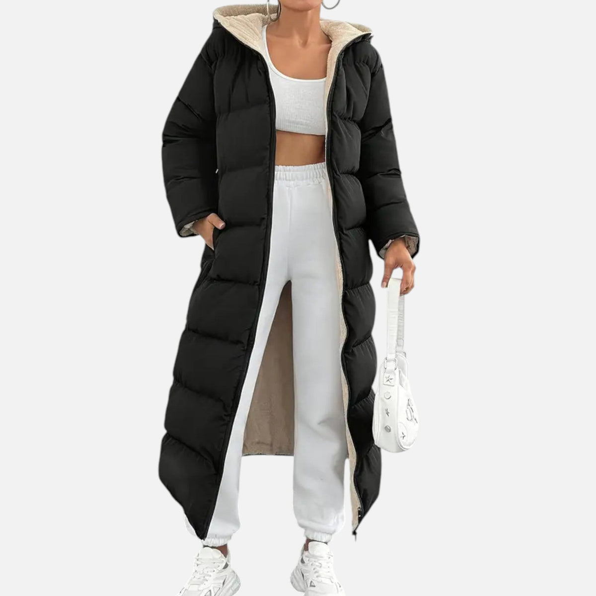 Women's Long Hooded Puffer Coat — Windproof Winter Jacket 2