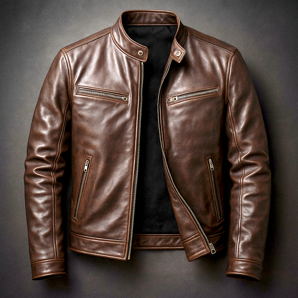 Vintage Genuine Leather Jacket for Men — Classic Style 4