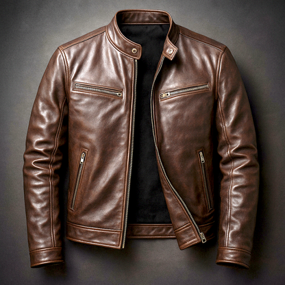 Vintage Genuine Leather Jacket for Men — Classic Style 4