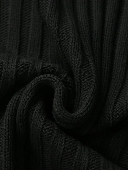 Ribbed Pullover Sweater — Relaxed High-Neck Comfort Knit 13