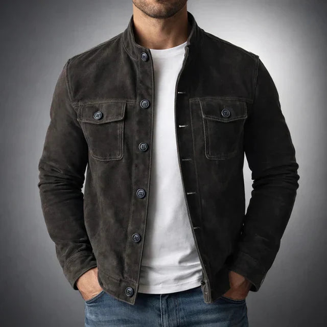 Classic Pocket Suede Jacket — Premium Italian Suede Men's Coat 4