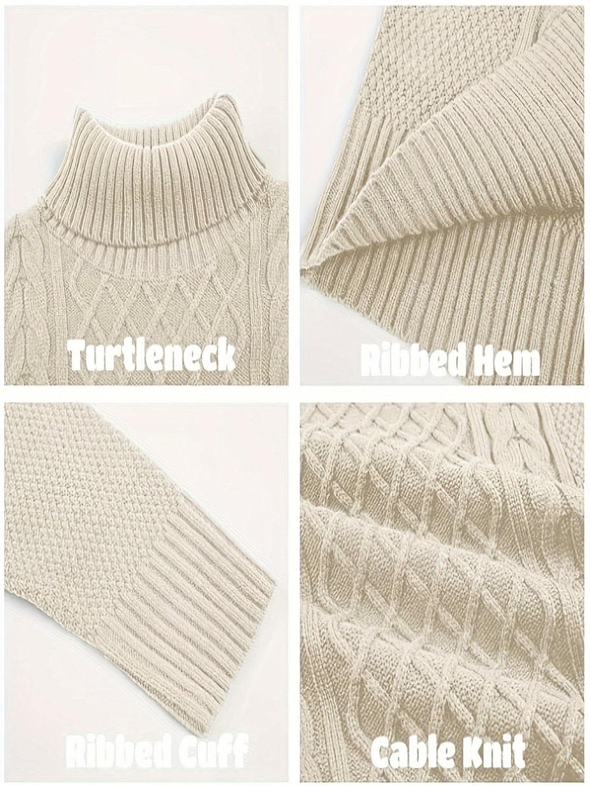 Ambrose Cable-Knit Turtleneck Sweater — Classic Cozy Fit 6