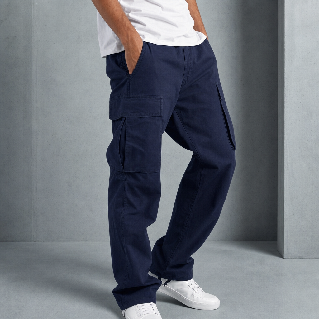 Relaxed Fit Cargo Pants — Premium Cotton Blend Multi-Pocket 4