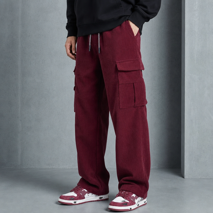 Corduroy Cargo Pants – Stretch Cotton Relaxed Fit 4