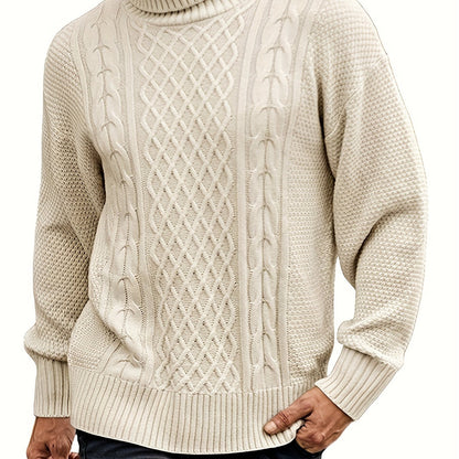 Ambrose Cable-Knit Turtleneck Sweater — Classic Cozy Fit 1
