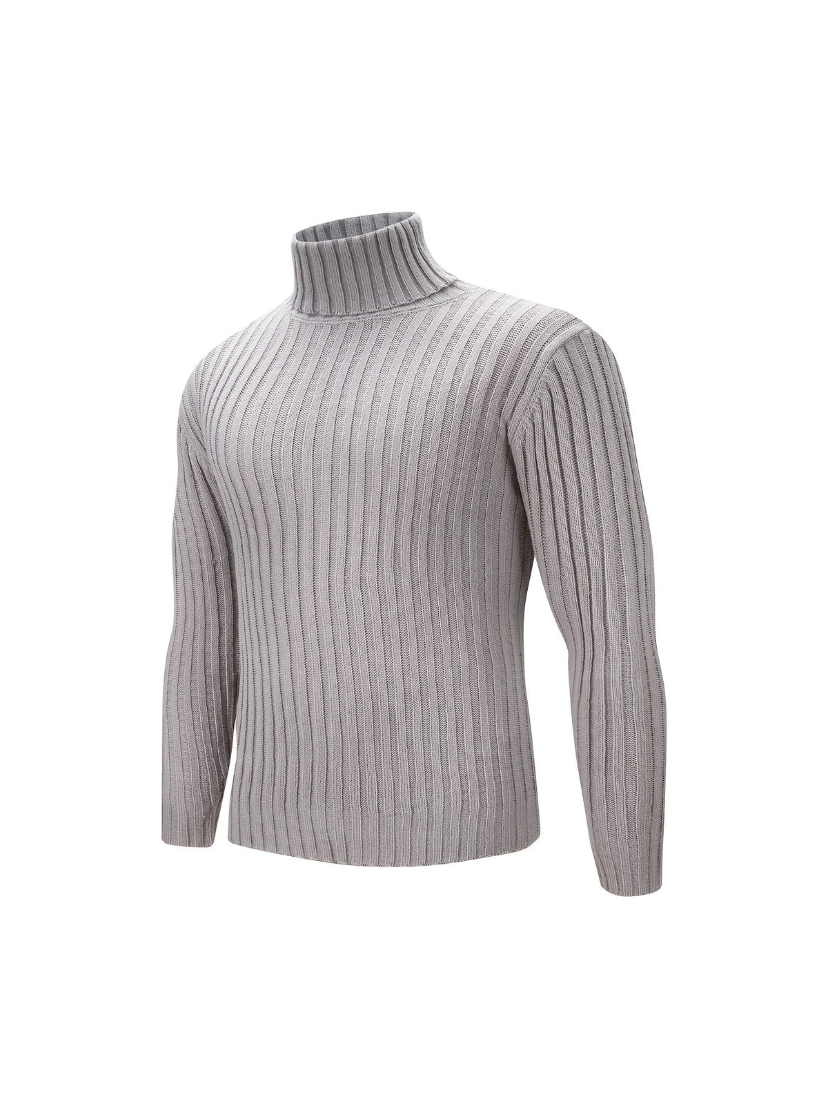 Ribbed Pullover Sweater — Relaxed High-Neck Comfort Knit 4