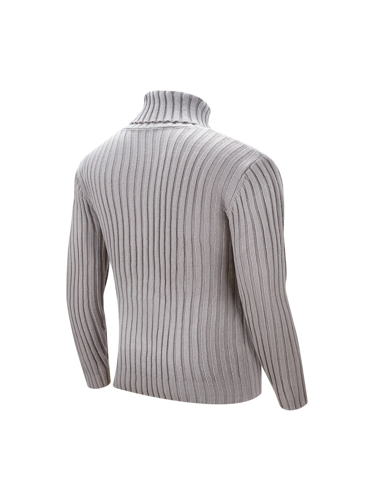 Ribbed Pullover Sweater — Relaxed High-Neck Comfort Knit 3