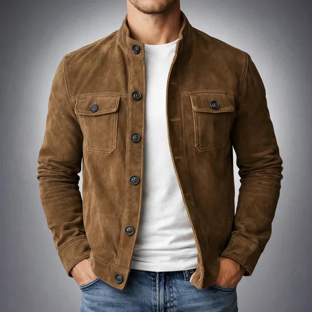 Classic Pocket Suede Jacket — Premium Italian Suede Men's Coat 2