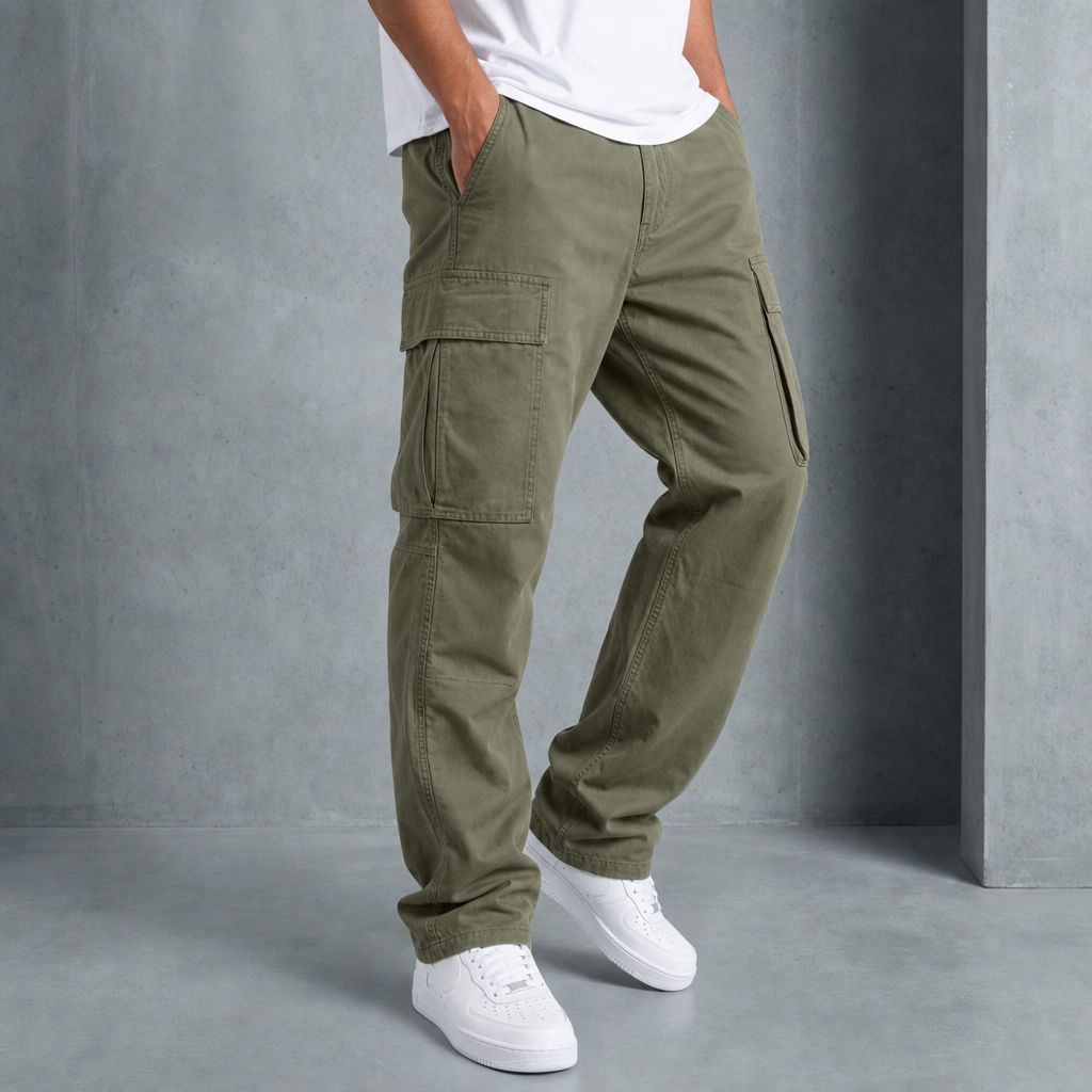 Relaxed Fit Cargo Pants — Premium Cotton Blend Multi-Pocket 5