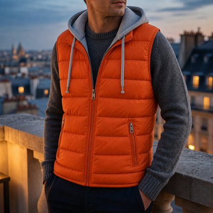 Quilted Hooded Vest — Lightweight Insulated Full-Zip Outerwear 5