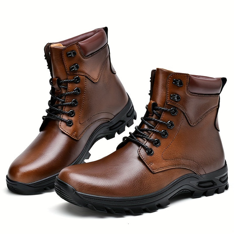 Bradford Rugged Lace-Up Boots — Cushioned Mid-Top for Men 8