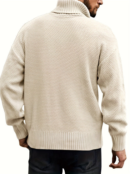 Ambrose Cable-Knit Turtleneck Sweater — Classic Cozy Fit 3