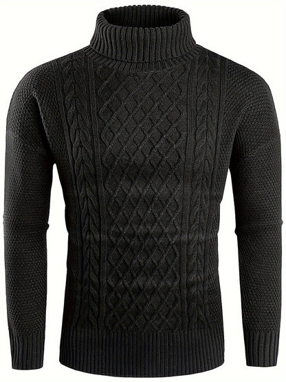 Ambrose Cable-Knit Turtleneck Sweater — Classic Cozy Fit 9