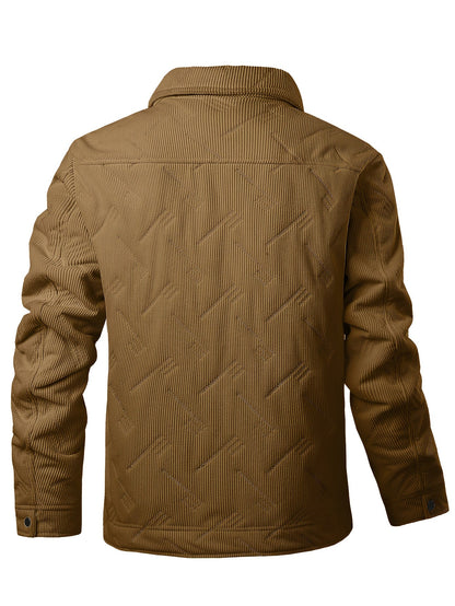 Warm-Lined Trucker Jacket — Snap Button Classic Fit Coat 2