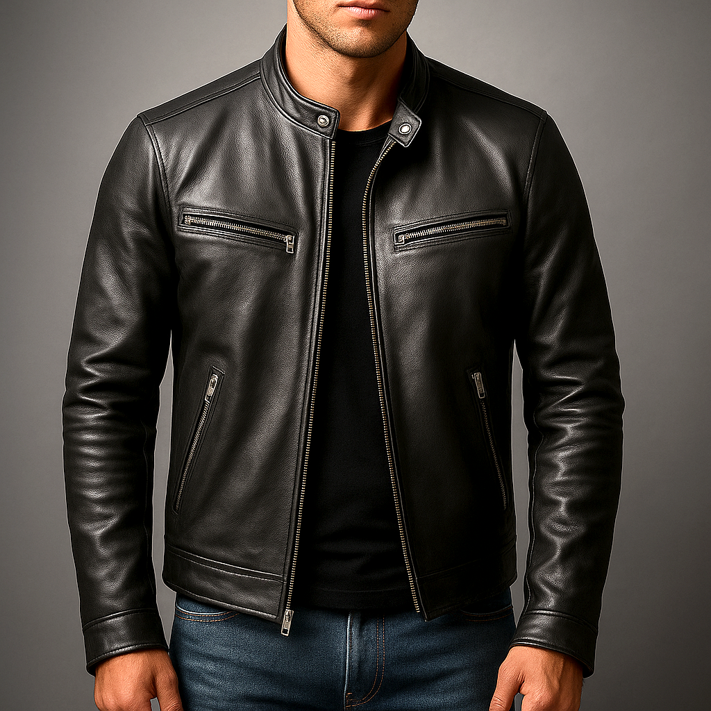 Vintage Genuine Leather Jacket for Men — Classic Style 2