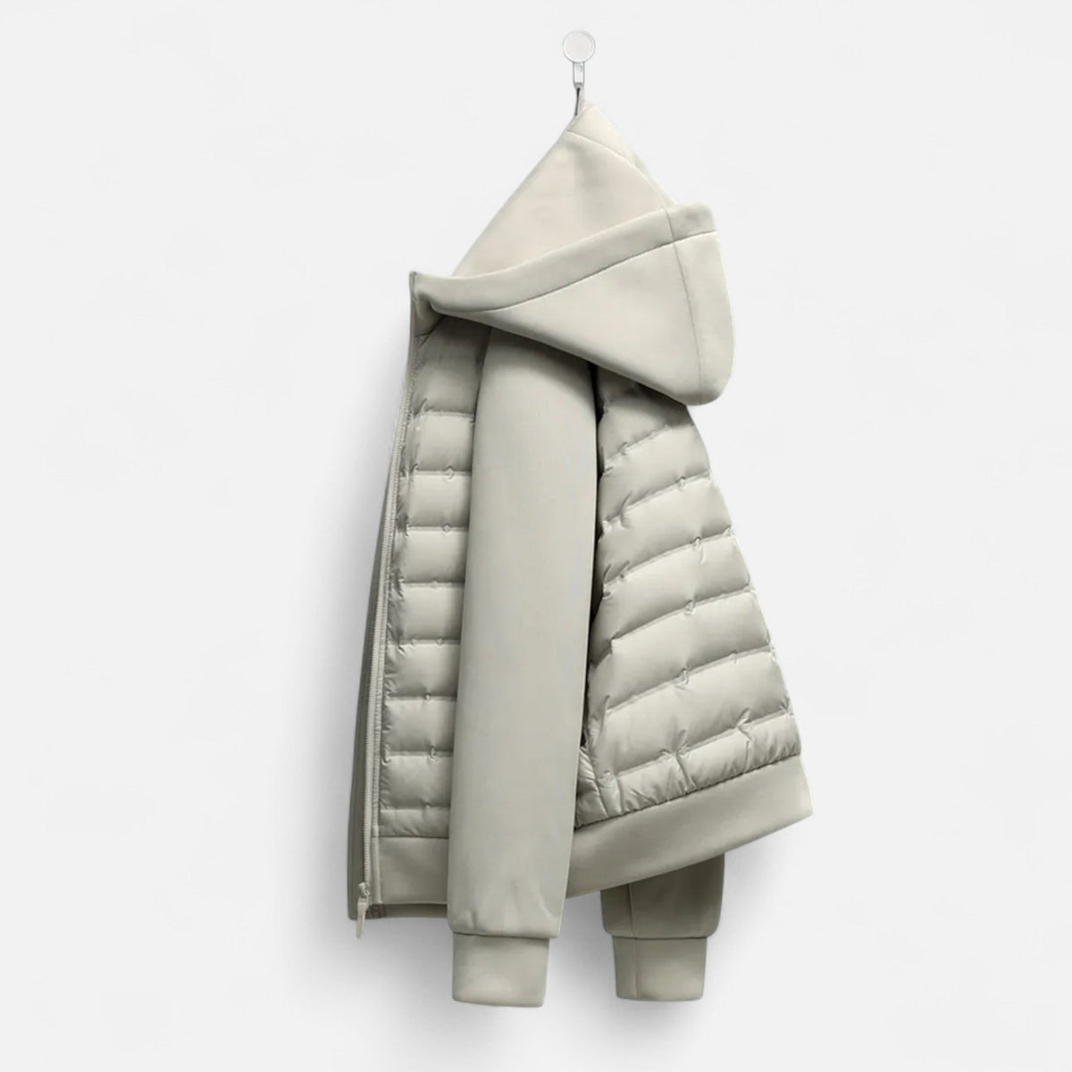 Men's Hooded Down Jacket — Quilted Panels, Lightweight Warmth 8