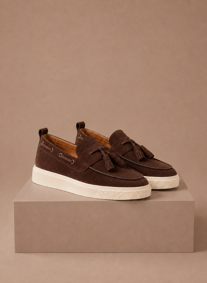 Men's Tassel Loafer Sneakers — Suede Casual Slip-On 6