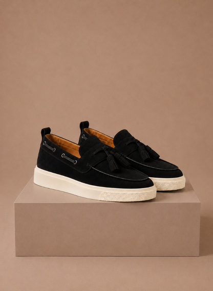 Men's Tassel Loafer Sneakers — Suede Casual Slip-On 15