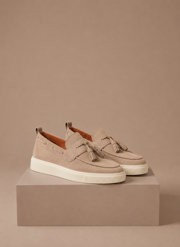 Men's Tassel Loafer Sneakers — Suede Casual Slip-On
