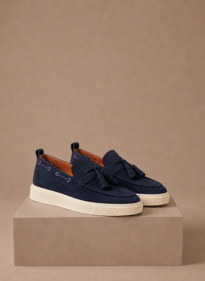 Men's Tassel Loafer Sneakers — Suede Casual Slip-On 7