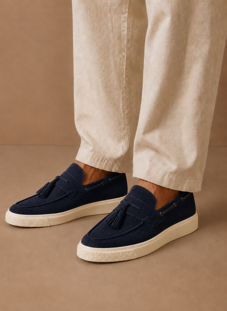 Men's Tassel Loafer Sneakers — Suede Casual Slip-On 5