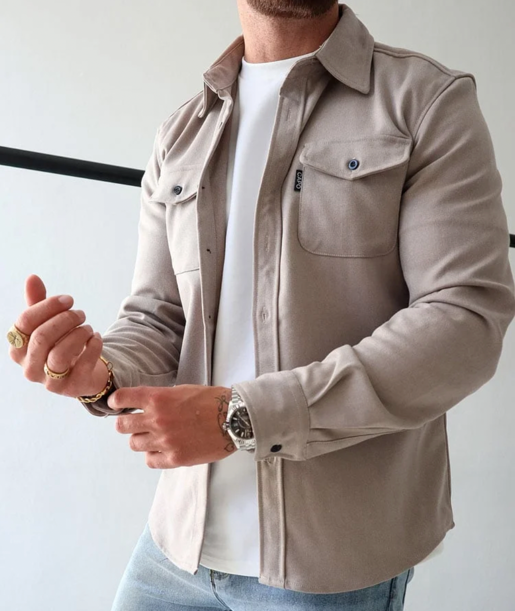 Men's Casual Shirt Jacket — Lightweight All-Season Overshirt 2