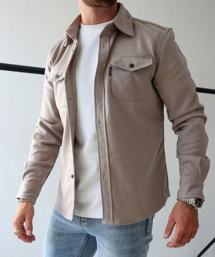 Lambert Casual Men's Shirt Jacket — Lightweight All-Season Overshirt