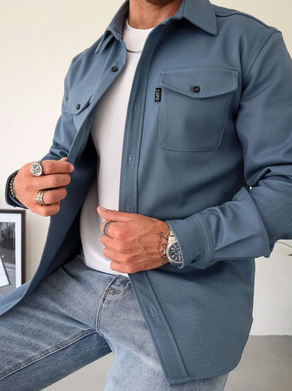 Men's Casual Shirt Jacket — Lightweight All-Season Overshirt 3