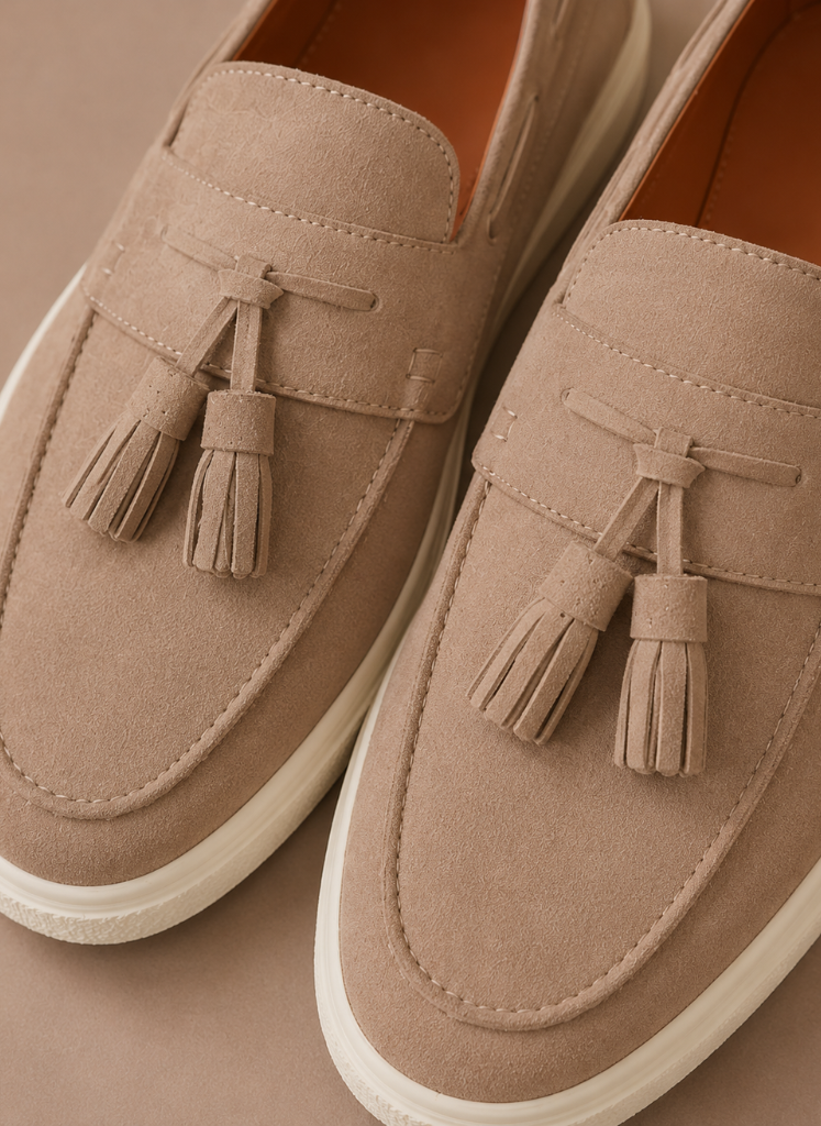 Men's Tassel Loafer Sneakers — Suede Casual Slip-On 3