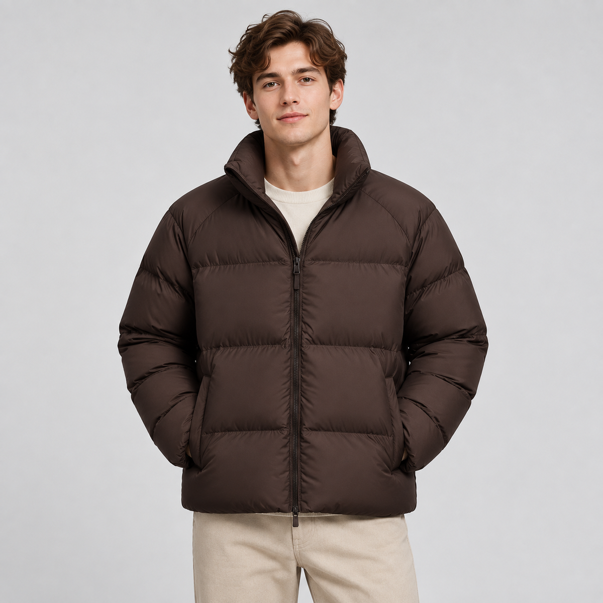 Unisex Lightweight Short Puffer Jacket — Insulated Winter Coat 1