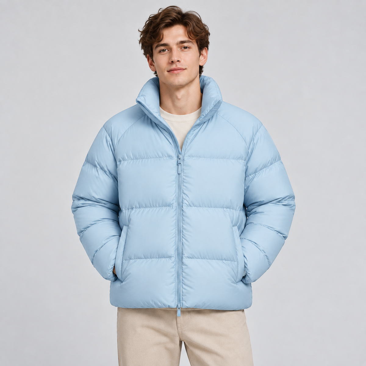 Unisex Lightweight Short Puffer Jacket — Insulated Winter Coat 6