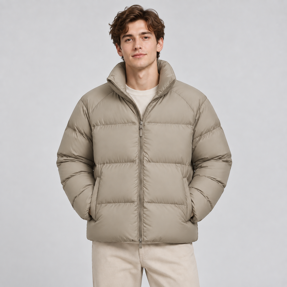 Unisex Lightweight Short Puffer Jacket — Insulated Winter Coat 8