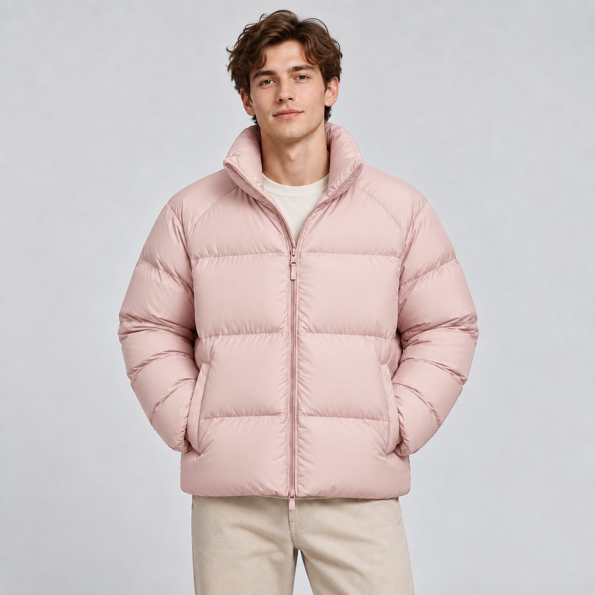 Unisex Lightweight Short Puffer Jacket — Insulated Winter Coat 9