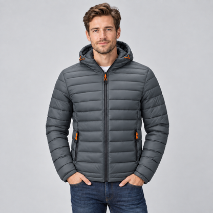 Men's Hooded Puffer Jacket — Lightweight Quilted Winter Coat 8