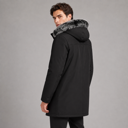 Men's Fleece-Lined Hooded Parka — Mid-Length Winter Coat 2