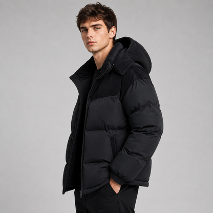 Men's Oversized Hooded Puffer Jacket — Thick Padded Winter Coat 3