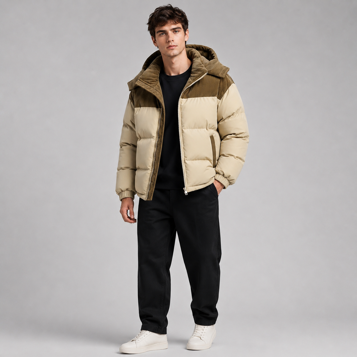 Men's Oversized Hooded Puffer Jacket — Thick Padded Winter Coat 5