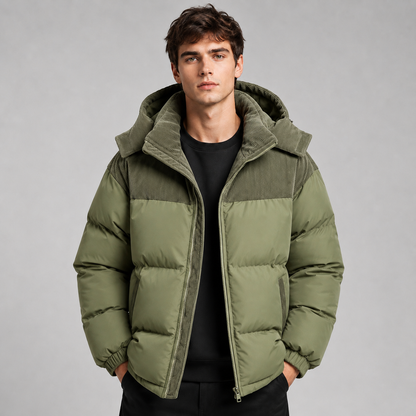 Men's Oversized Hooded Puffer Jacket — Thick Padded Winter Coat 6