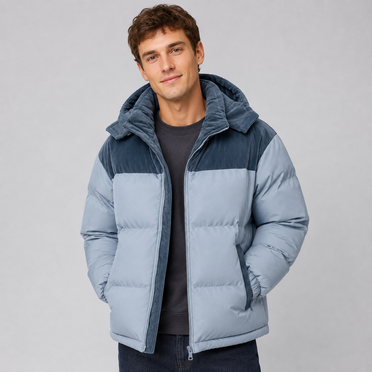 Men's Oversized Hooded Puffer Jacket — Thick Padded Winter Coat 8