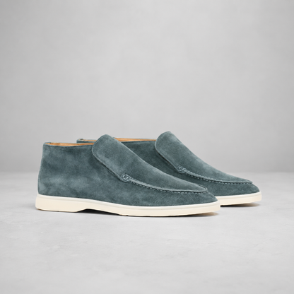 Men's Suede-Look Slip-On Ankle Boots — Contrast Sole 6