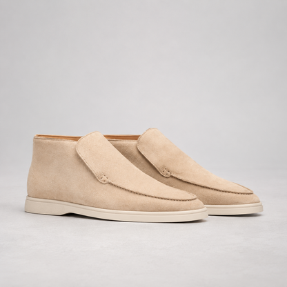 Men's Suede-Look Slip-On Ankle Boots — Contrast Sole 5