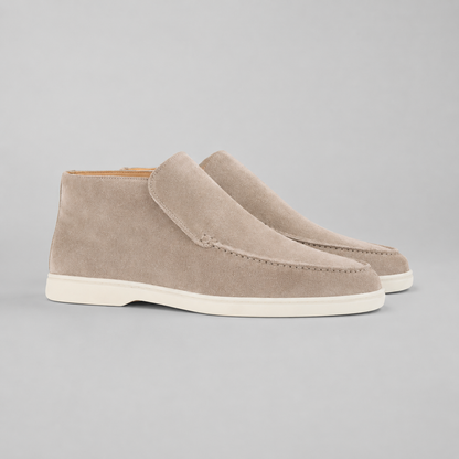 Men's Suede-Look Slip-On Ankle Boots — Contrast Sole 1