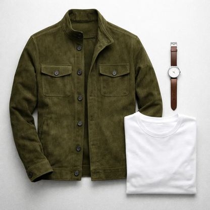 Classic Pocket Suede Jacket — Premium Italian Suede Men's Coat 6