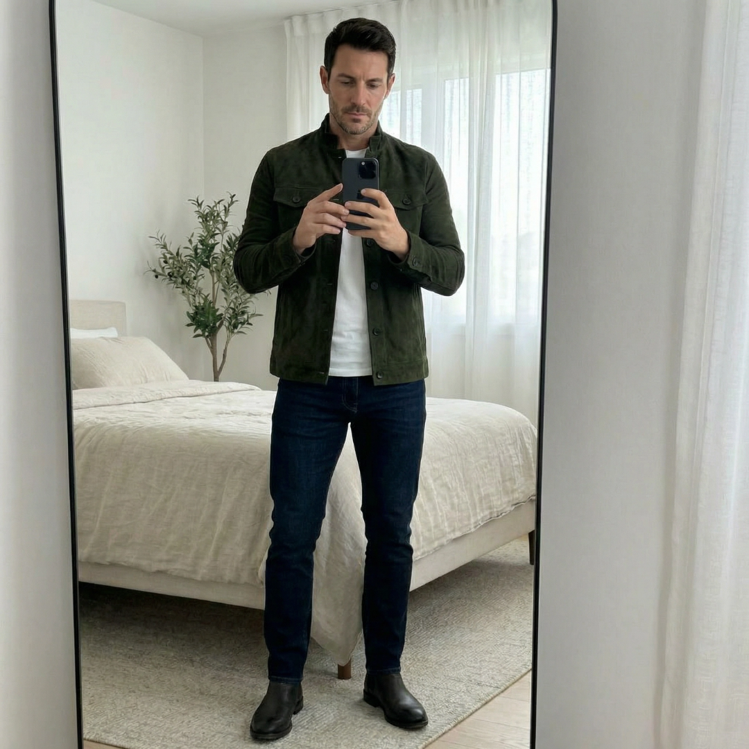 Classic Pocket Suede Jacket — Premium Italian Suede Men's Coat 7