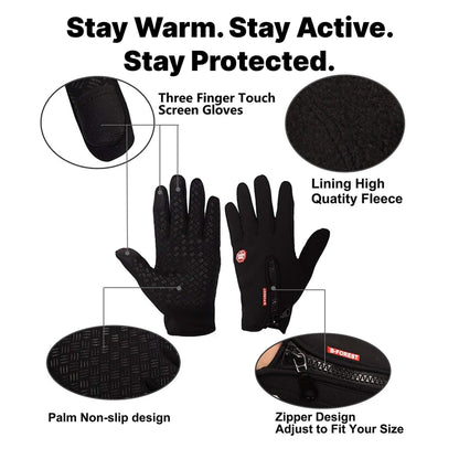 Thermal Windproof Gloves — Touchscreen & Non-Slip Winter Grip 7
