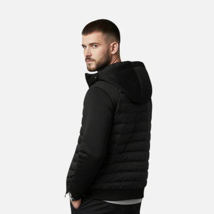 Men's Hooded Down Jacket — Quilted Panels, Lightweight Warmth 2