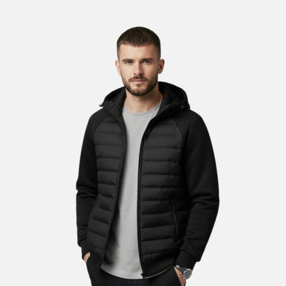 Men's Hooded Down Jacket — Quilted Panels, Lightweight Warmth 5